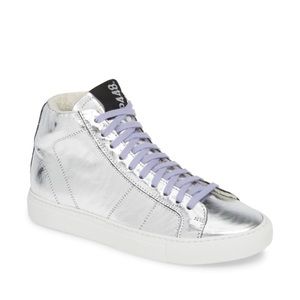 Brand New P448 Silver Metallic High Top Sneaker
